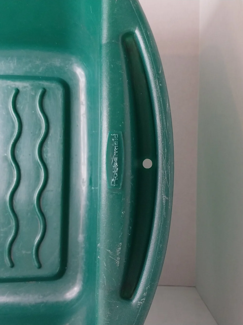 Vintage 70/80s Rubbermaid Ribbed Green Dish Wash Pan 2948 RARE 16x12.75x7”